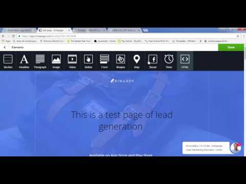 How to make a lead generation page in Instapage on wordpress website 2017
